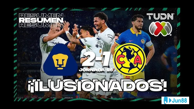 Cầu thủ Club America đang mở tỷ số bằng cú sút chính xác vào góc xa của khung thành UNAM…